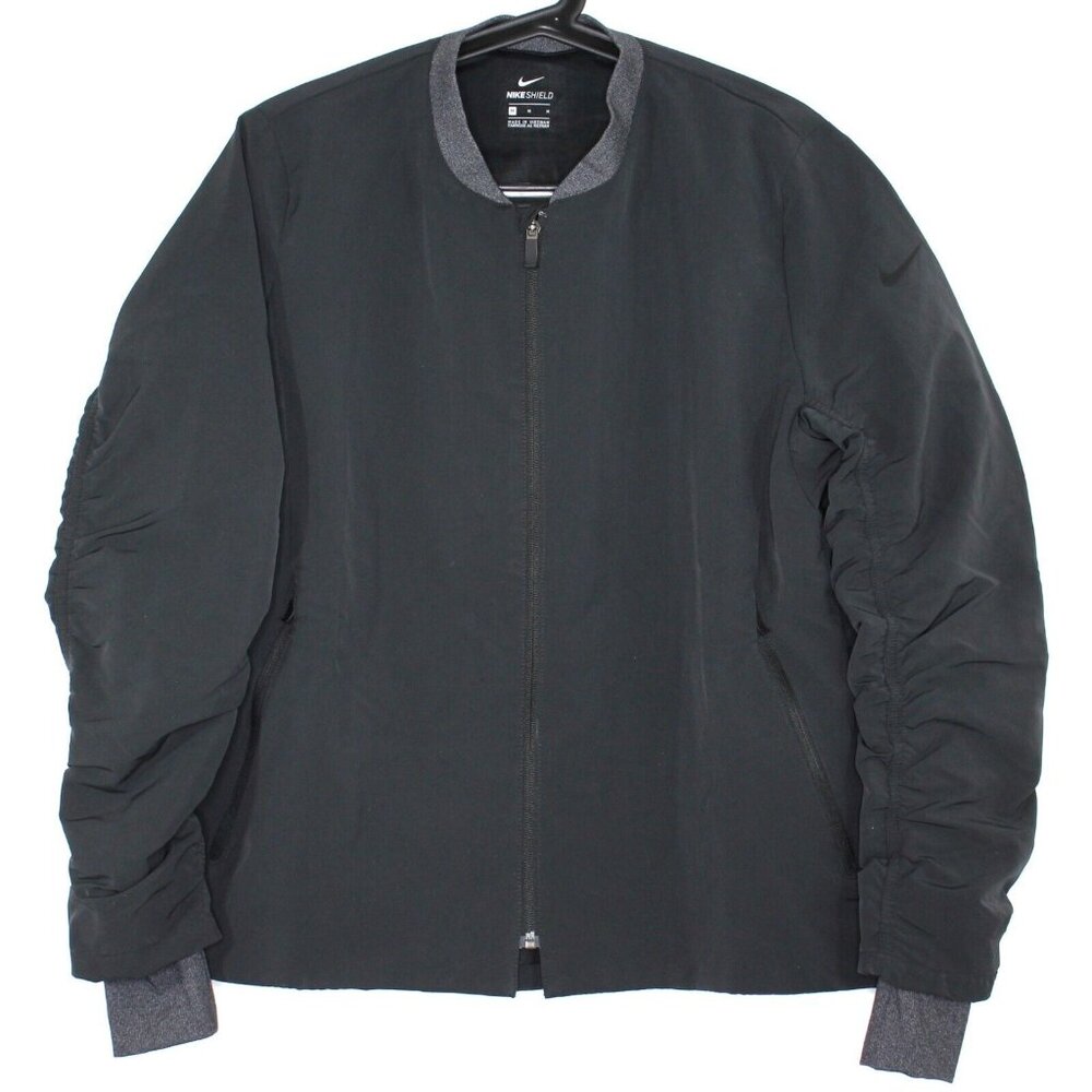 Nike Black Bomber Jacket with Gray Trim